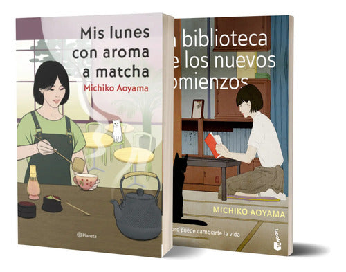 Pack La Biblioteca de los nuevos comienzos + Mis lunes con aroma a matcha - Michiko Aoyama